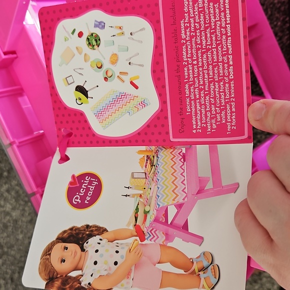 NEW Our Generation Picnic Table Set with Play Food Accessories for 18" Dolls - Picture 5 of 5
